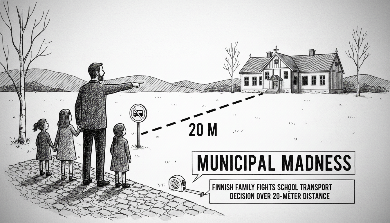 Finnish Family Fights School Transport Decision Over 20-Meter Distance