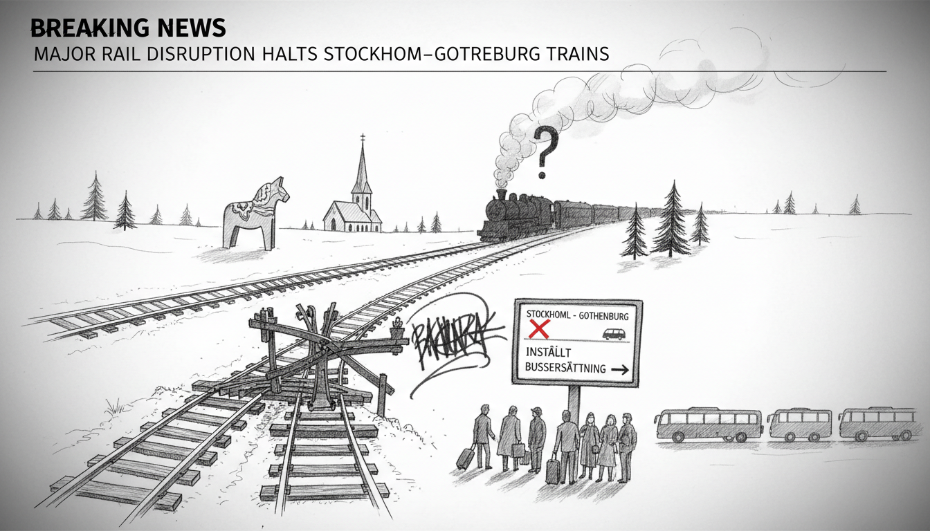 Major Rail Disruption Halts Stockholm-Gothenburg Trains