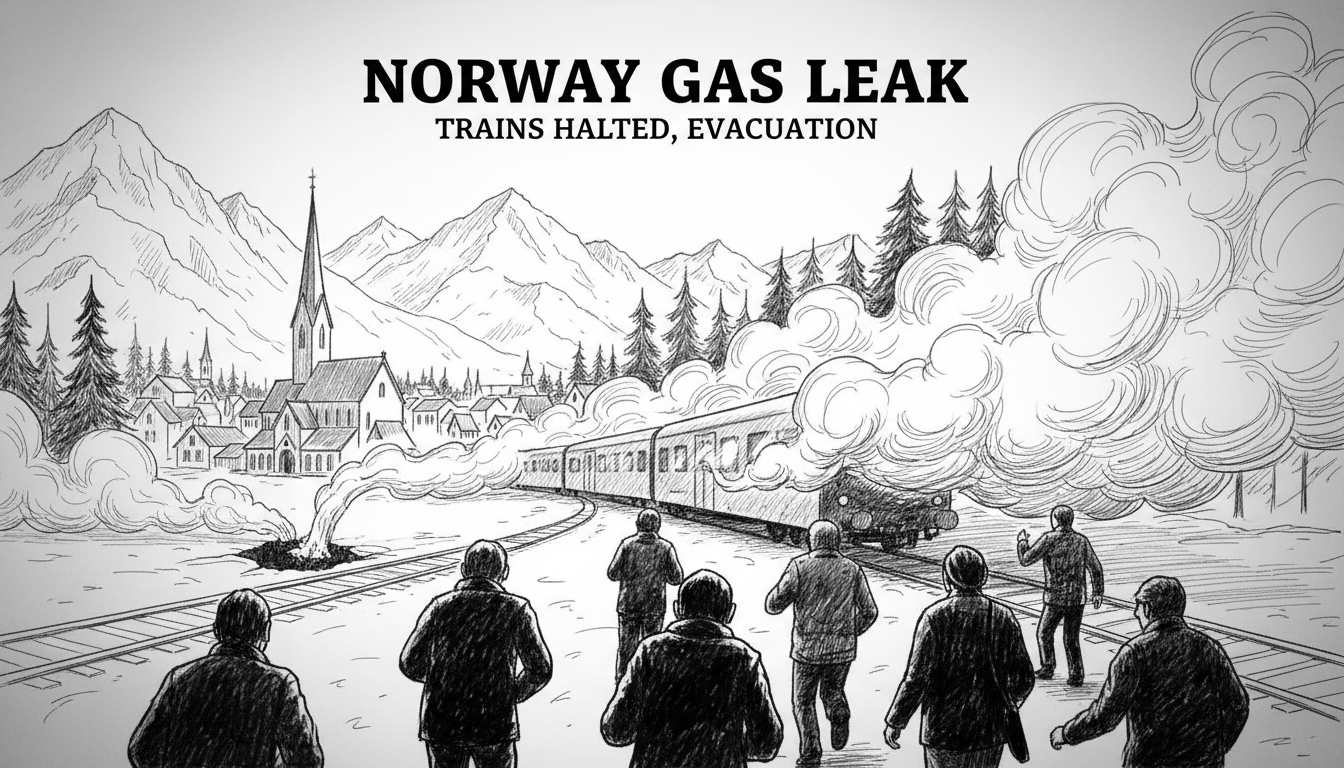 Norway Gas Leak Halts Trains, Sparks Evacuation