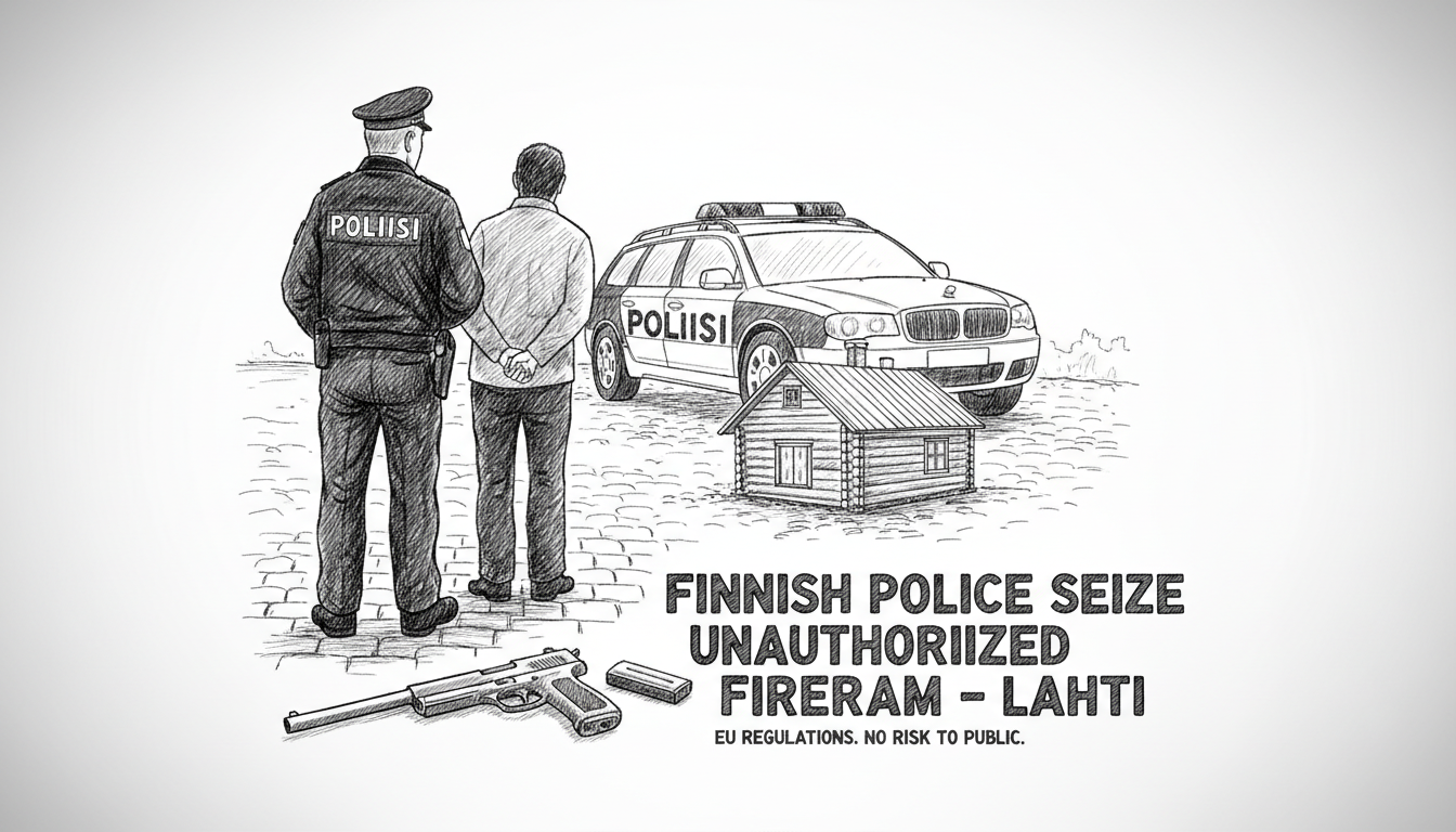 Finnish Police Seize Unauthorized Firearm in Lahti Arrest