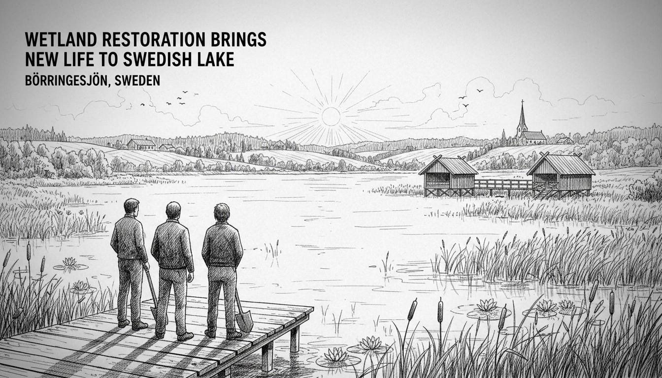 Wetland Restoration Brings New Life to Swedish Lake
