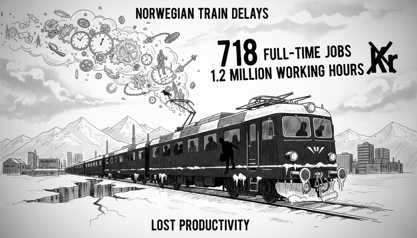 Norwegian Train Delays Cost 718 Full-Time Jobs in Lost Productivity