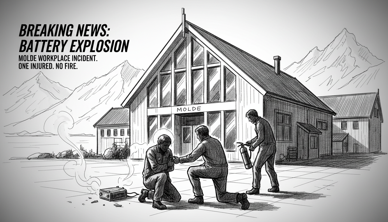 Battery Explosion at Molde Workplace Injures One Person