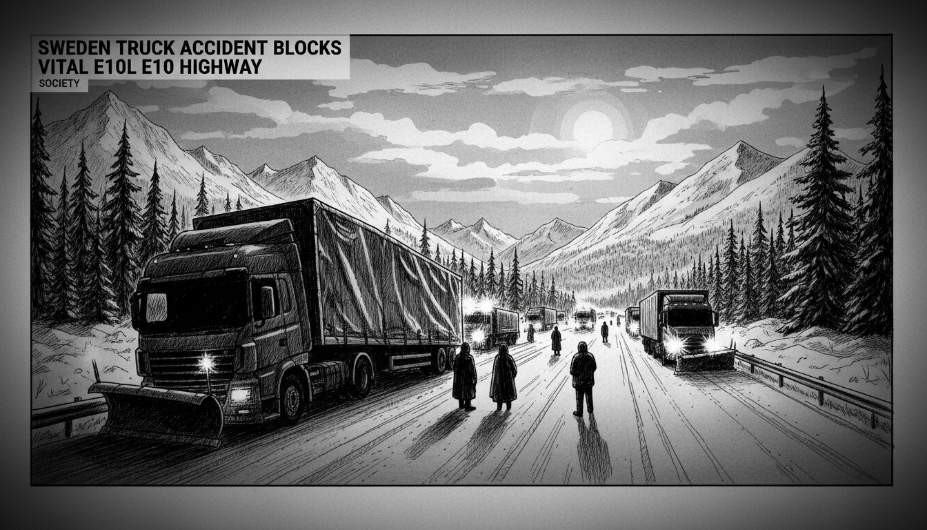 Sweden Truck Accident Blocks Vital E10 Highway
