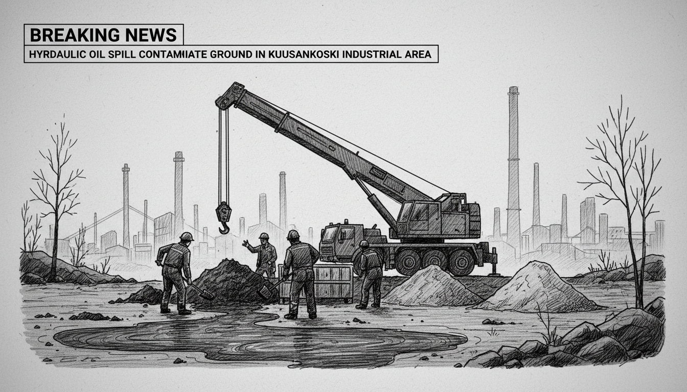 Hydraulic Oil Spill Contaminates Ground in Kuusankoski Industrial Area