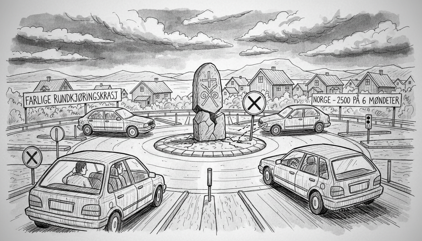 Dangerous Roundabout Crashes Surge in Norway