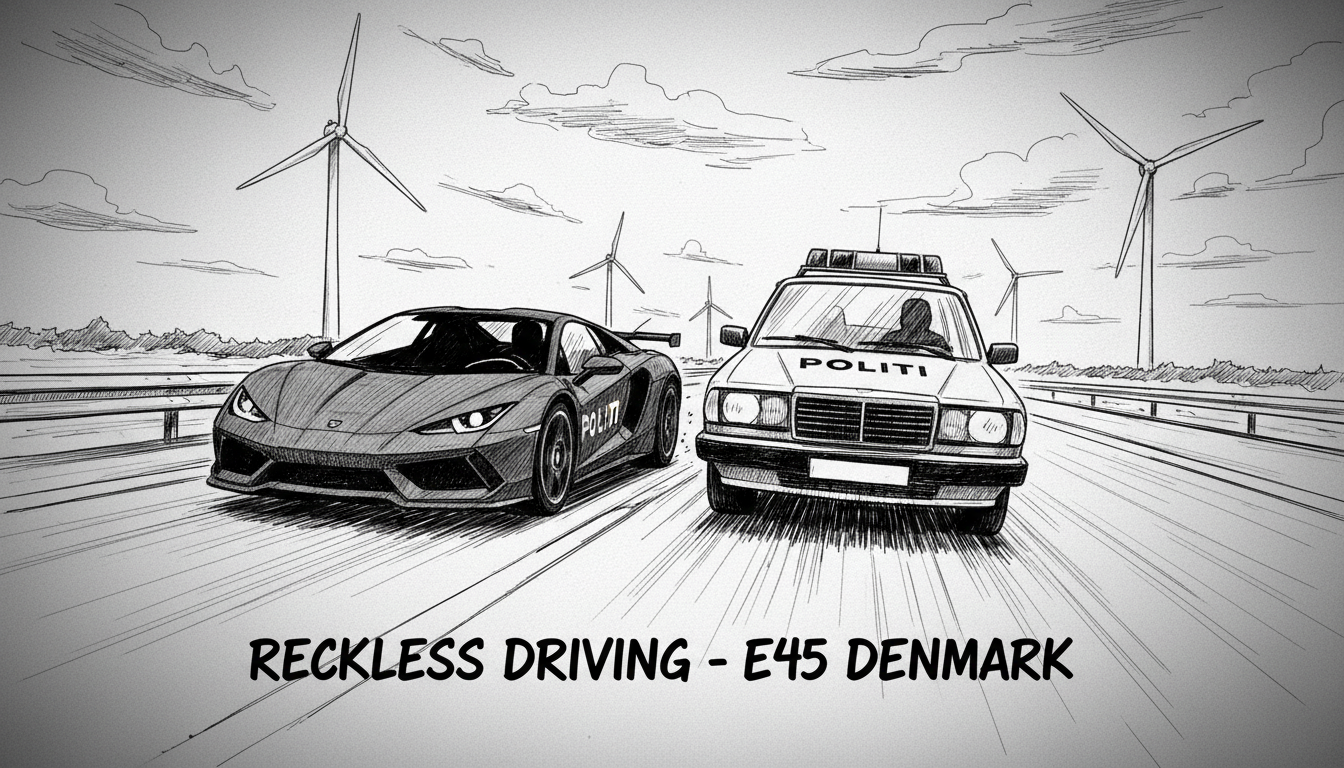 Driver Overtakes Police Patrol Car on Danish Highway, Charged with Reckless Driving