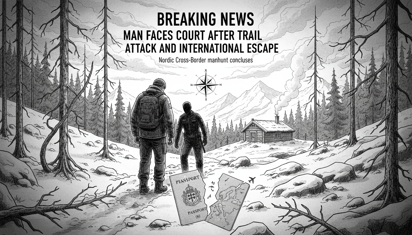 Man Faces Court After Trail Attack and International Escape