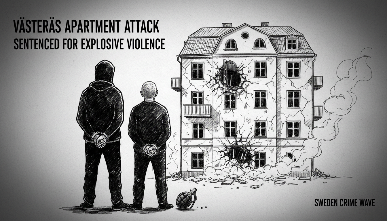Two men sentenced for hand grenade attack on Swedish apartment building