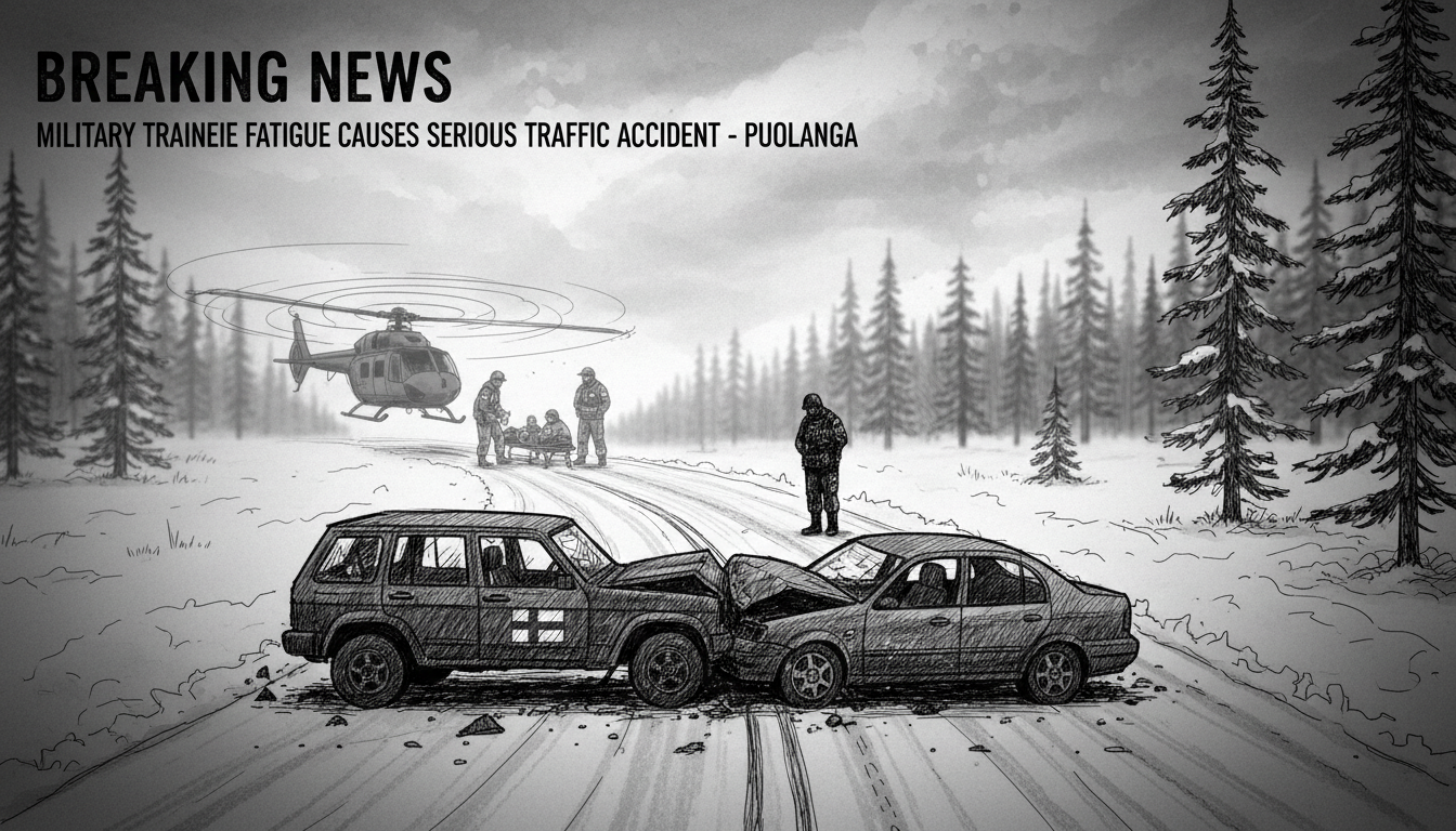 Military Trainee Suspected in Puolanga Traffic Accident Due to Fatigue