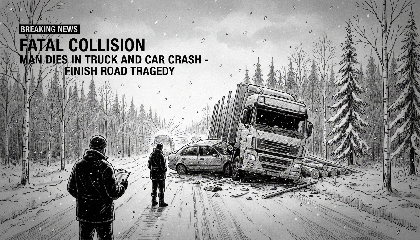 Man Dies in Truck and Car Collision on Finnish Road