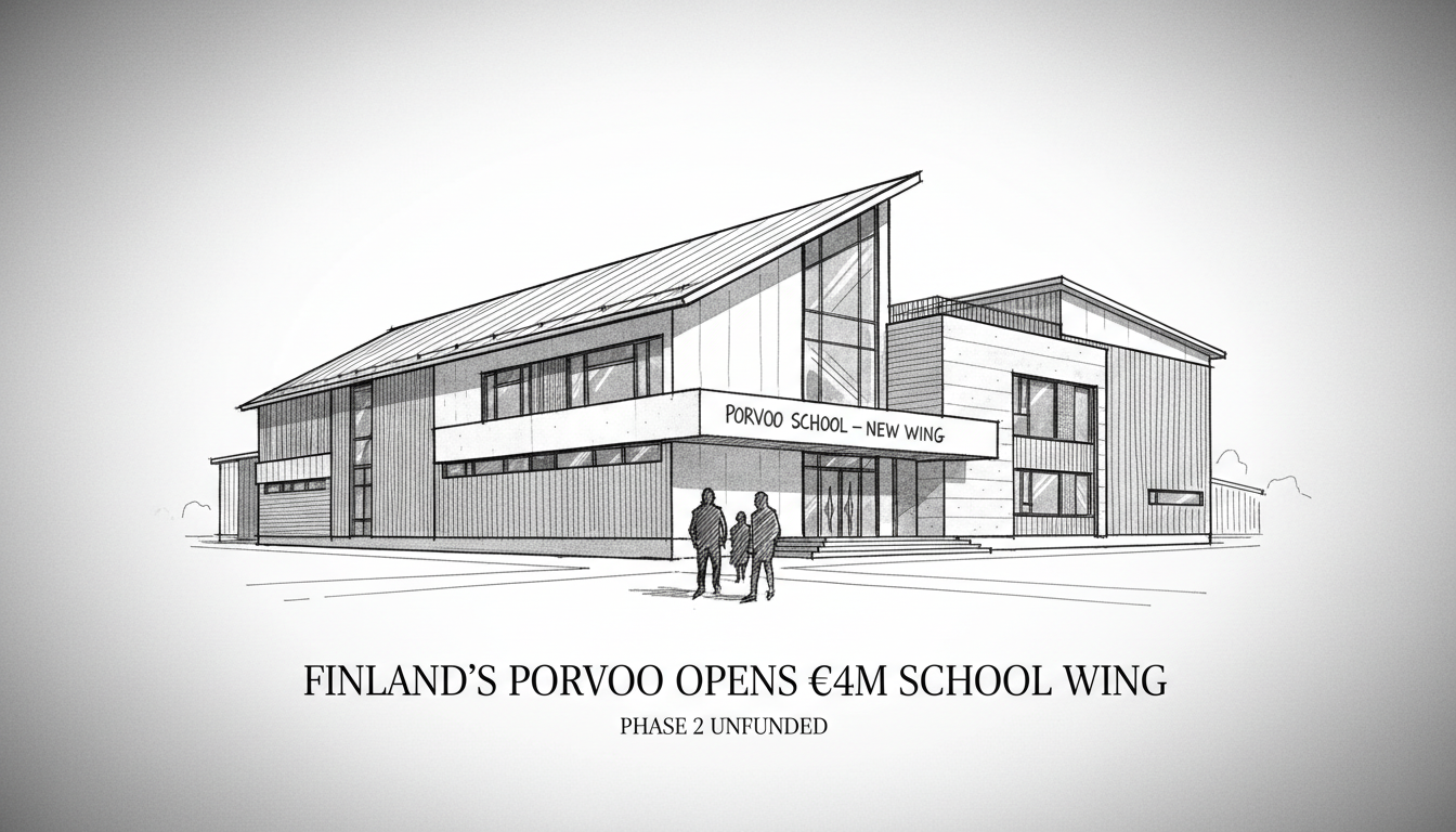 Finland's Porvoo Opens €4M School Wing: Phase 2 Unfunded