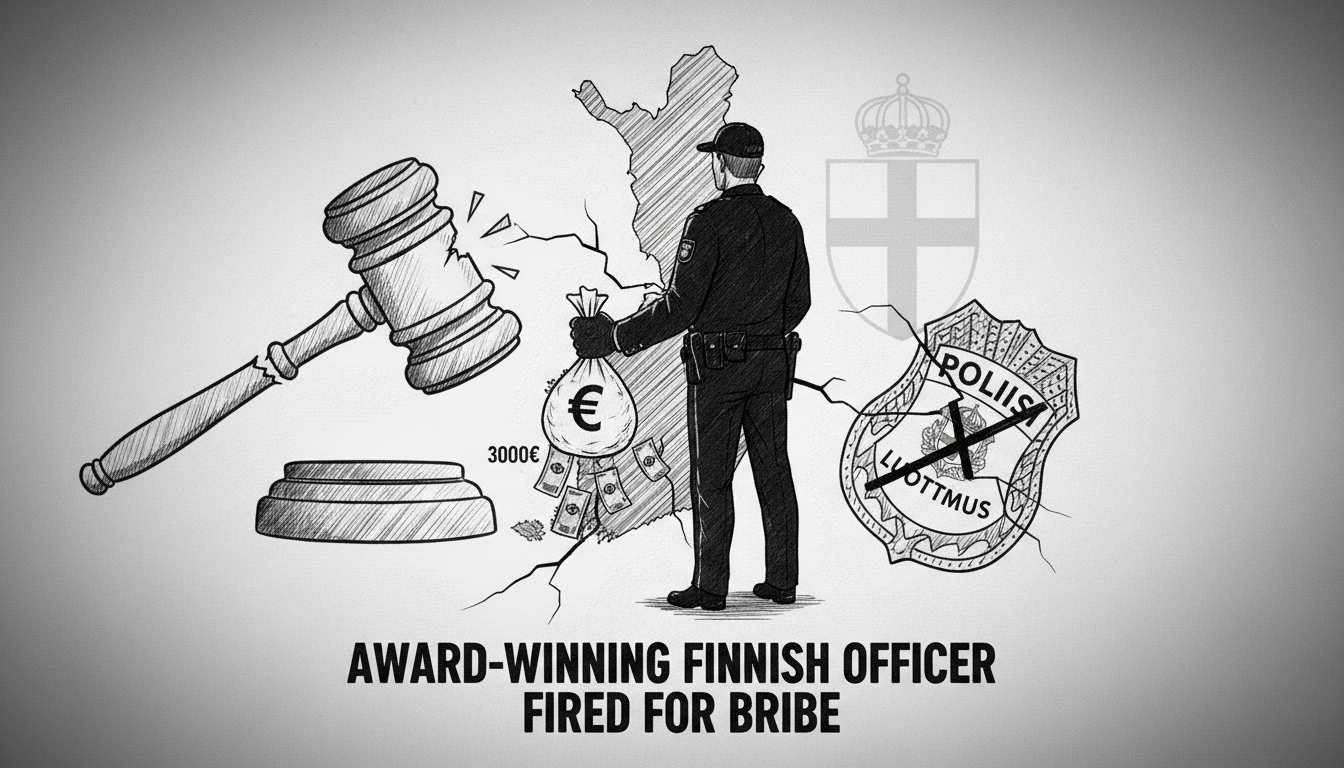 Award-Winning Finnish Police Officer Fired for Taking Bribe