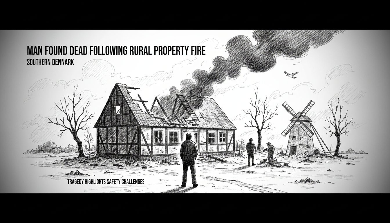 Man Found Dead Following Rural Property Fire in Southern Denmark