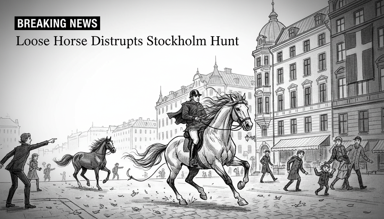 Loose Horse Causes Disruption During Stockholm Hunt