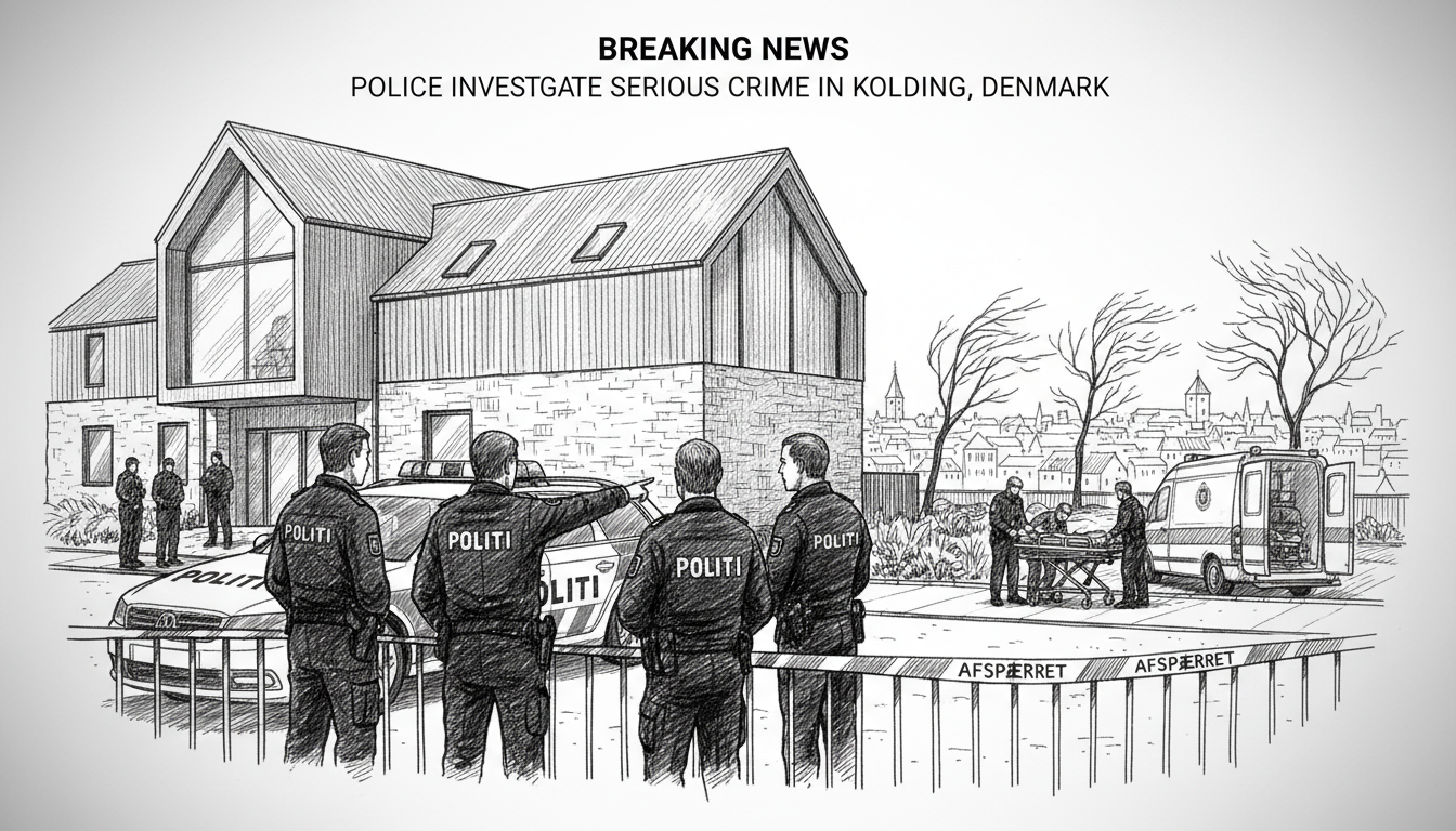 Police Investigate Serious Crime Scene in Kolding Denmark