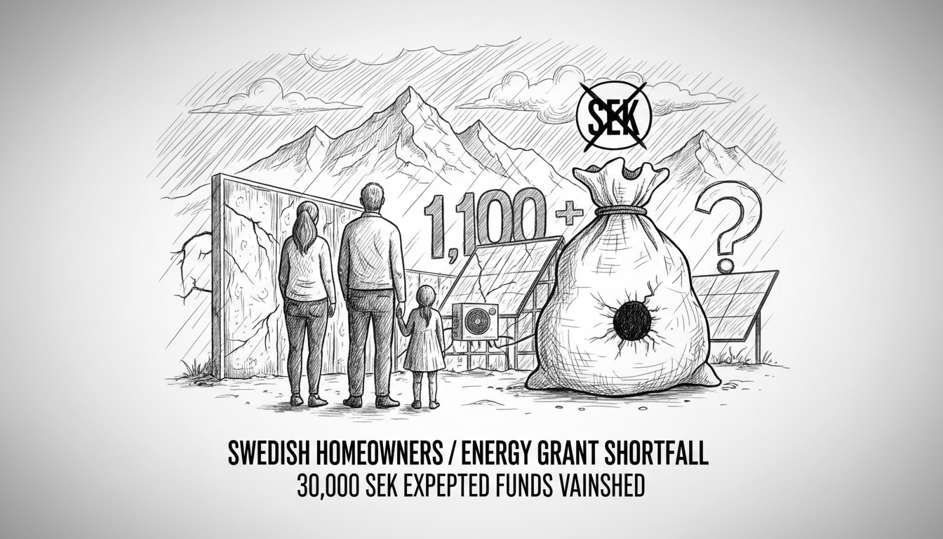 1,100 Swedish Homeowners Face Energy Grant Shortfall