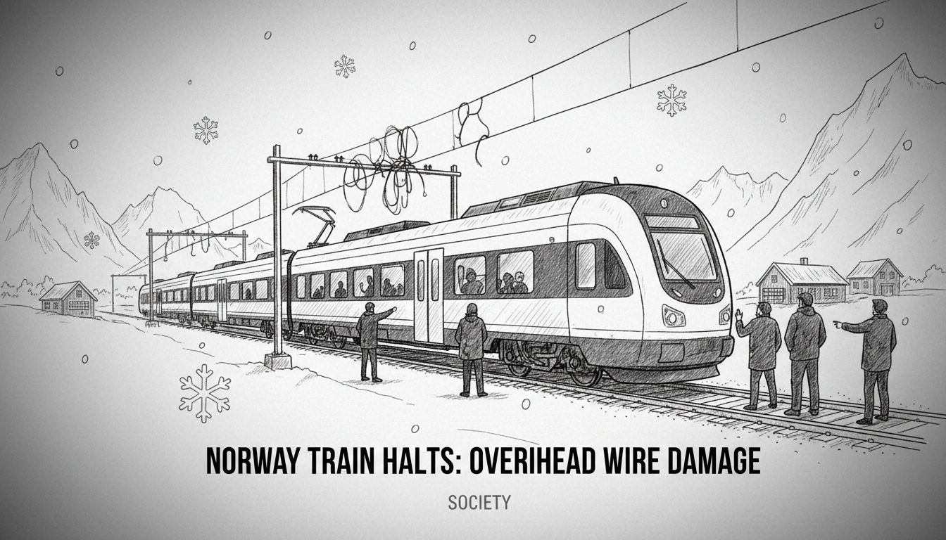 Norway Train Halts: Overhead Wire Damage