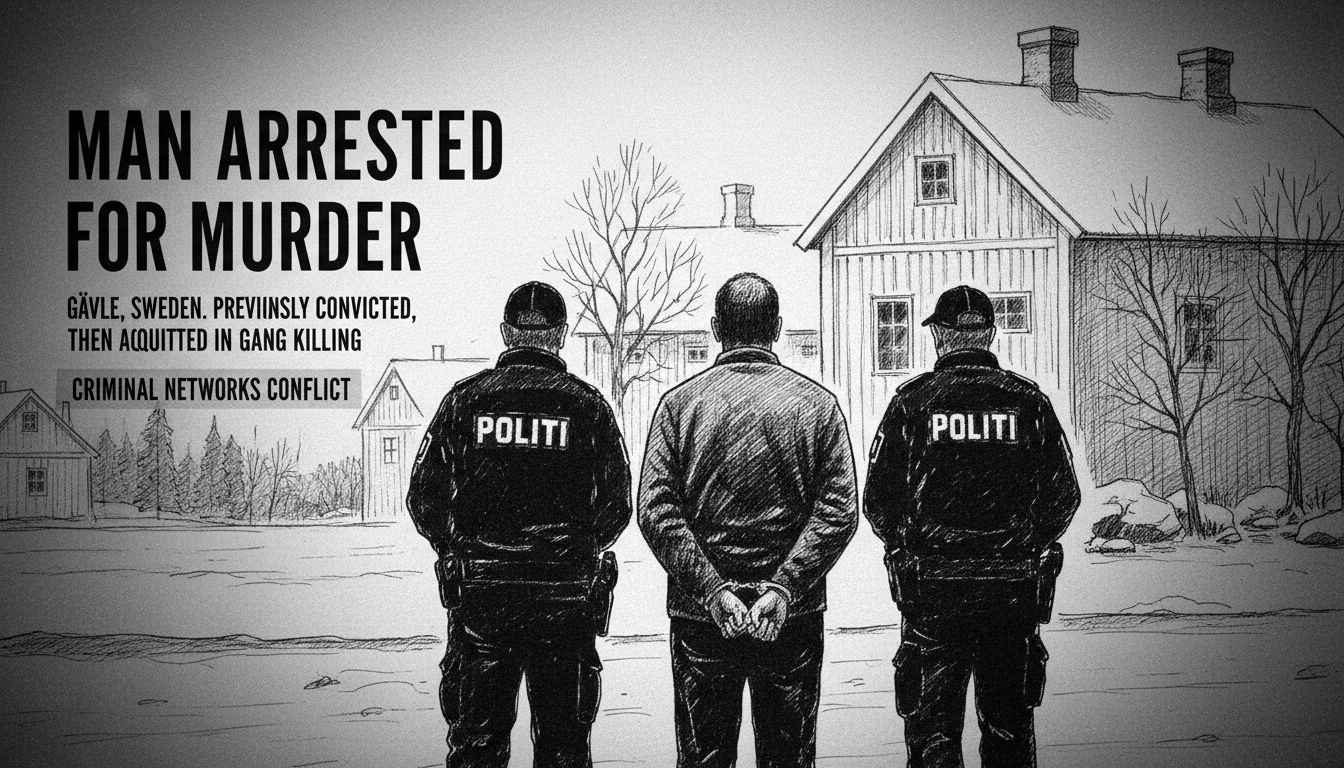 Man Arrested for Murder in Gävle - Previously Convicted Then Acquitted in Gang Killing