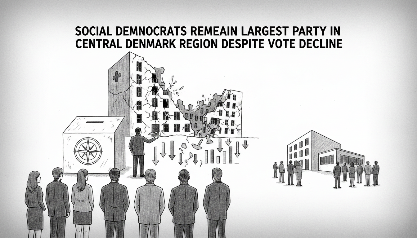 Social Democrats Remain Largest Party in Central Denmark Region Despite Vote Decline