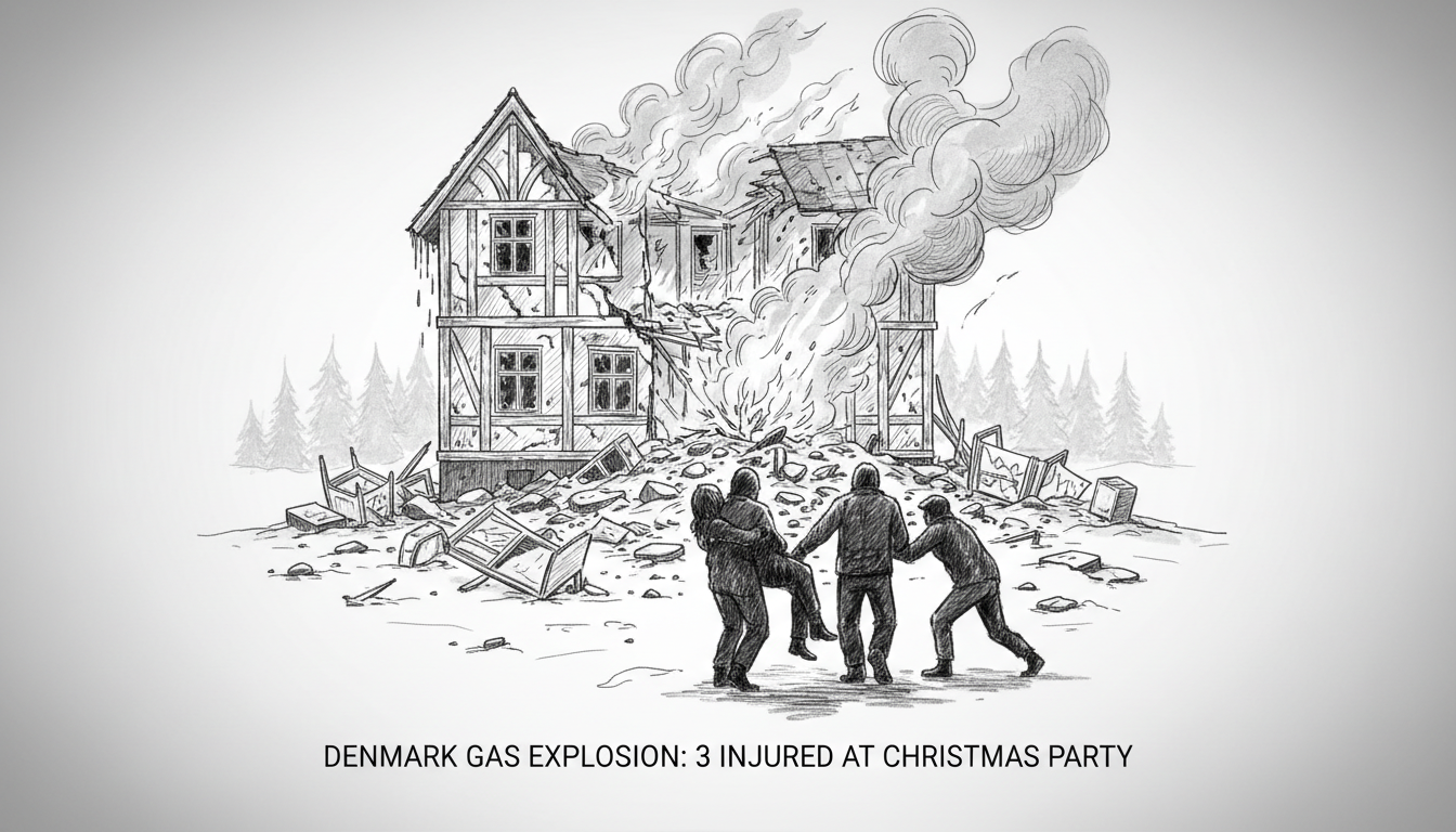 Denmark Gas Explosion: 3 Injured at Christmas Party