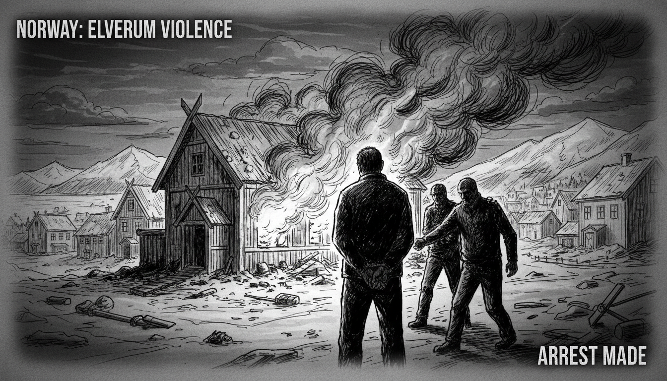 Norway Arrests 1 Man After Elverum Violence, Fire