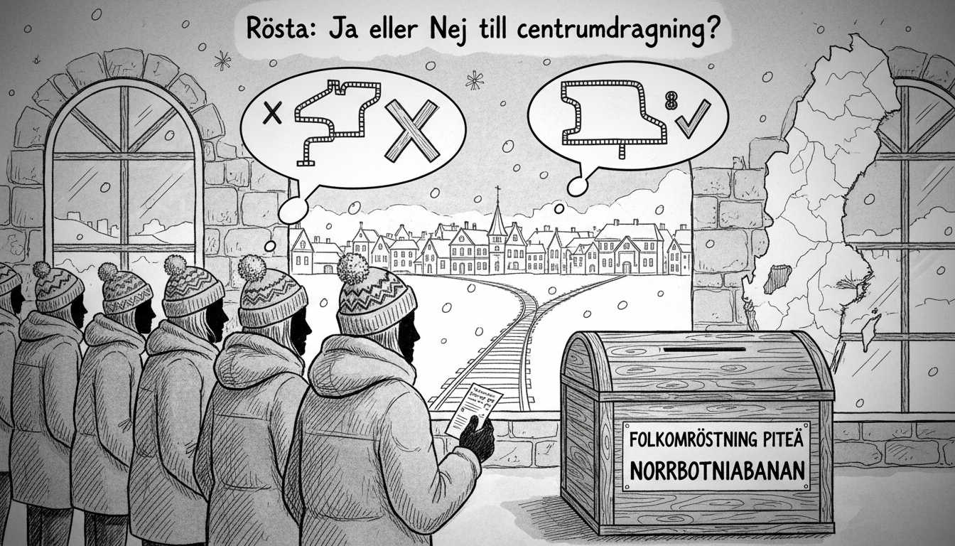 Piteå Residents Vote on Norrbotniabanan Railway Route