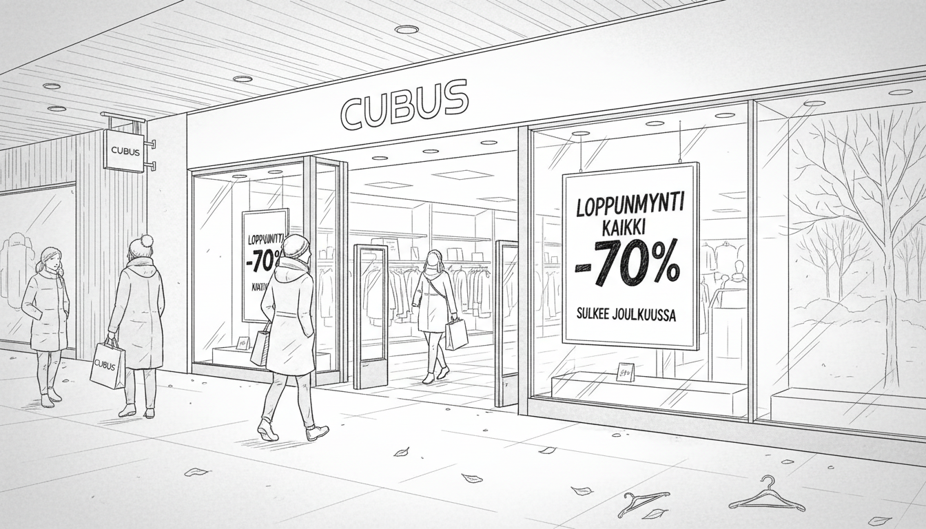 Cubus Clothing Store Closes Jyväskylä Location as Clearance Sale Begins