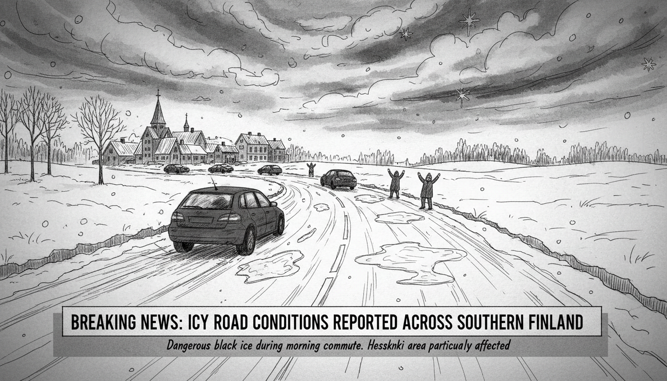 Icy Road Conditions Reported Across Southern Finland