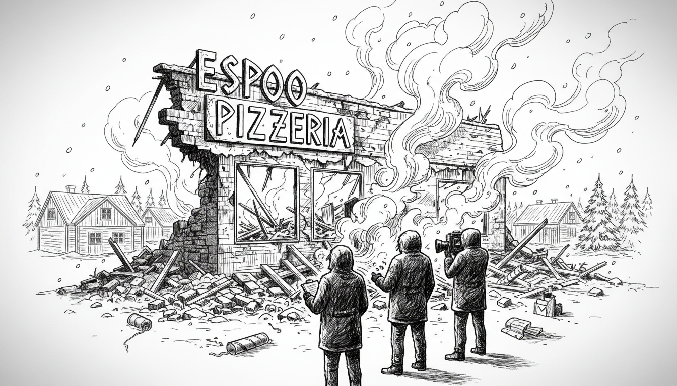 Finland Fireworks Probe: Espoo Pizzeria Destroyed