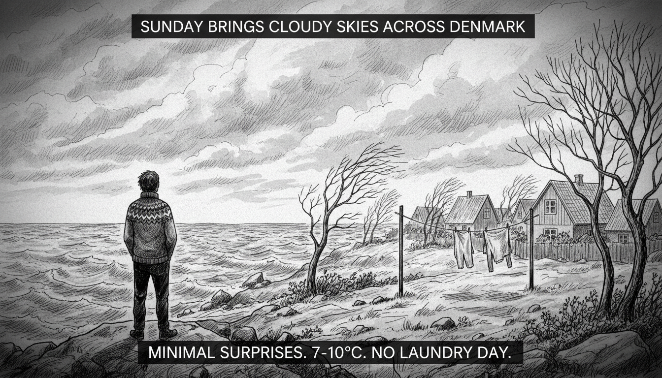 Sunday Brings Cloudy Skies Across Denmark With Minimal Surprises
