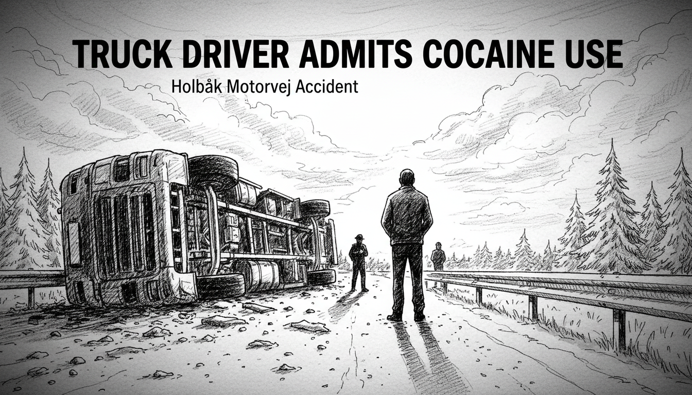 Truck Driver Admits Cocaine Use Before Solo Accident on Danish Motorway