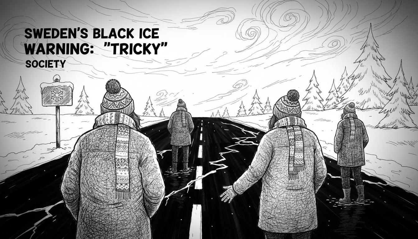 Sweden's Black Ice Warning: 'Tricky'