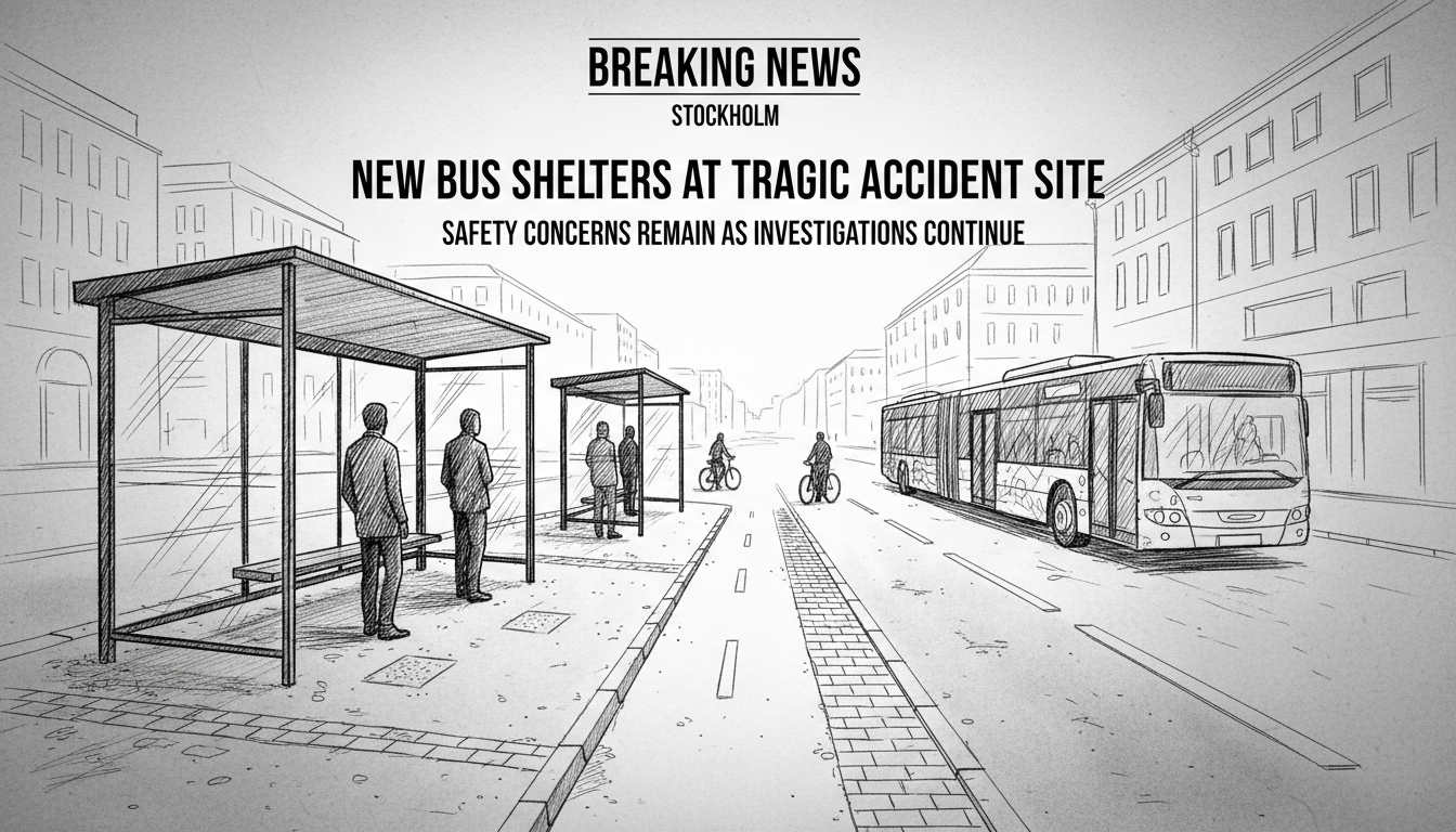 New Bus Shelters Installed at Stockholm Accident Site
