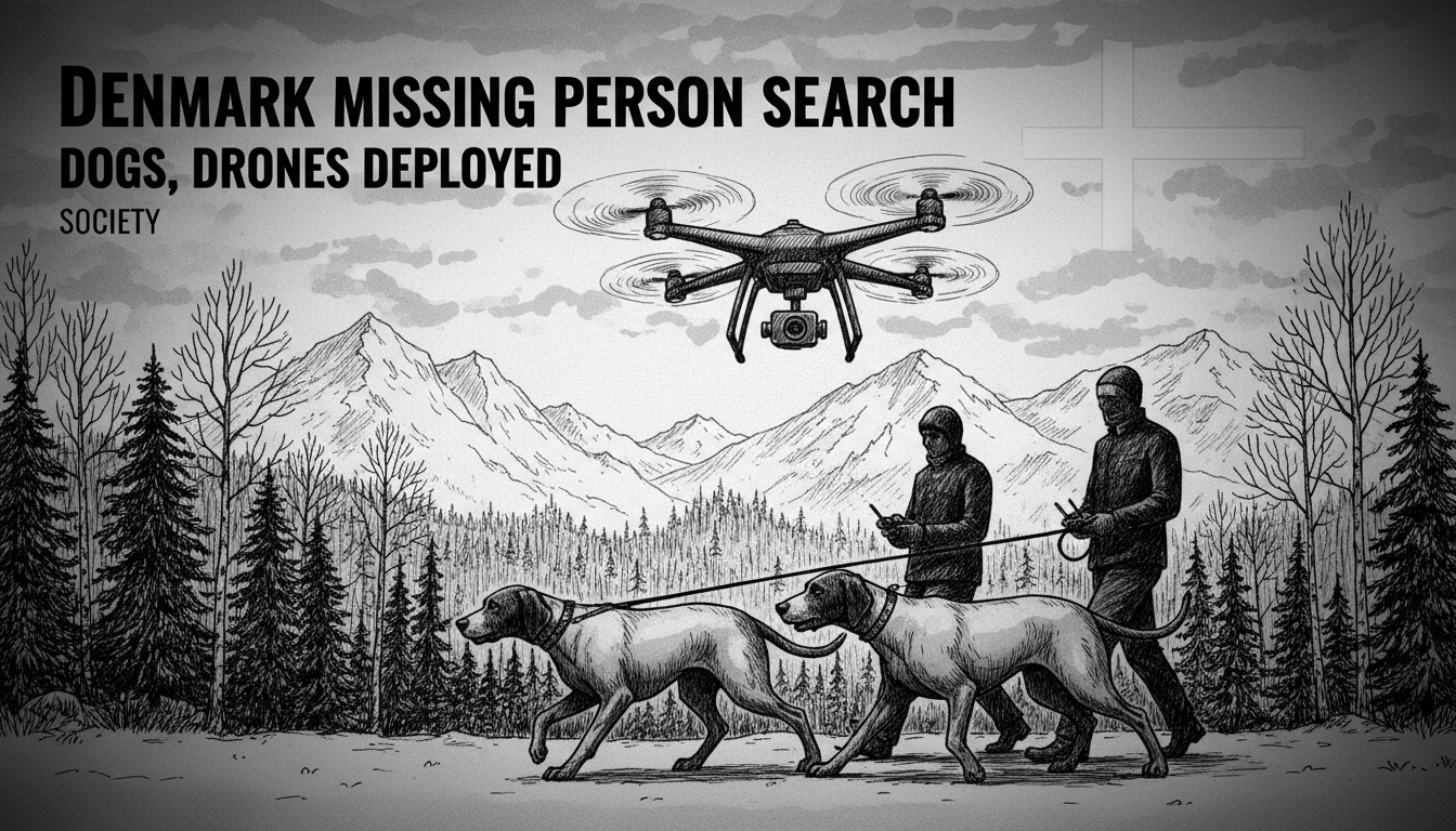 Denmark Missing Person Search: Dogs, Drones Deployed