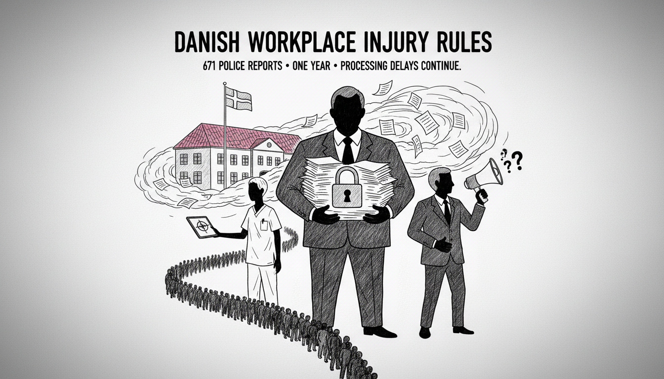 New Danish Workplace Injury Rules Generate 671 Police Reports in One Year