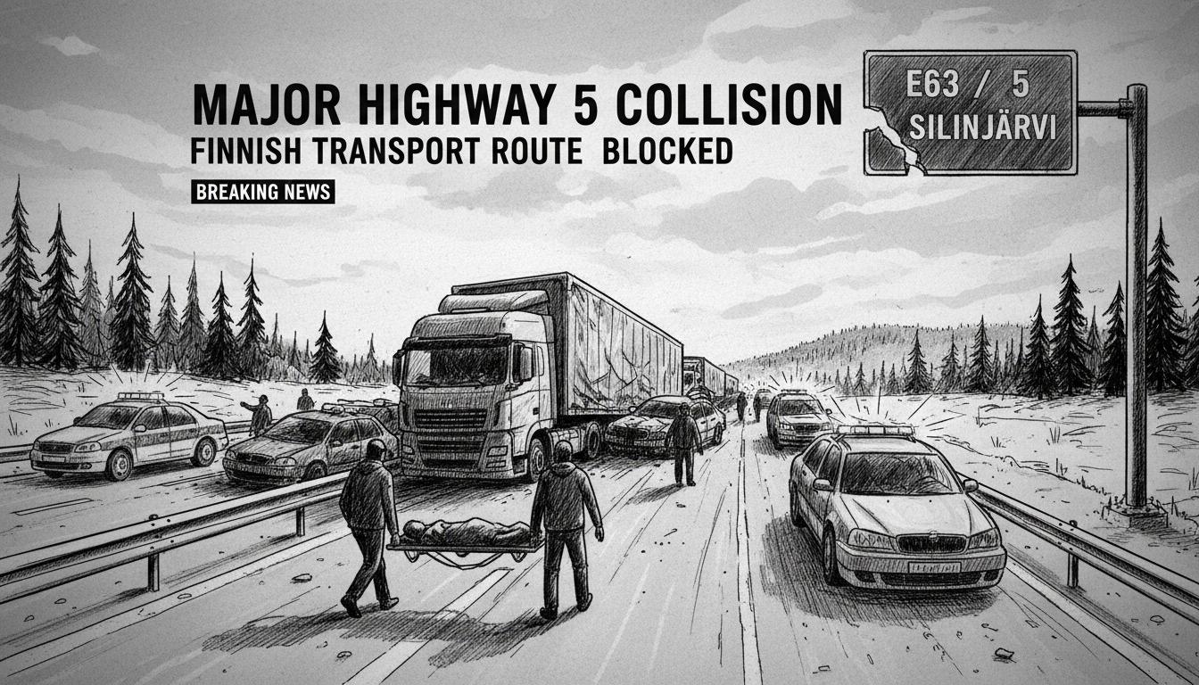 Major Highway 5 Collision in Siilinjärvi Blocks Key Finnish Transport Route