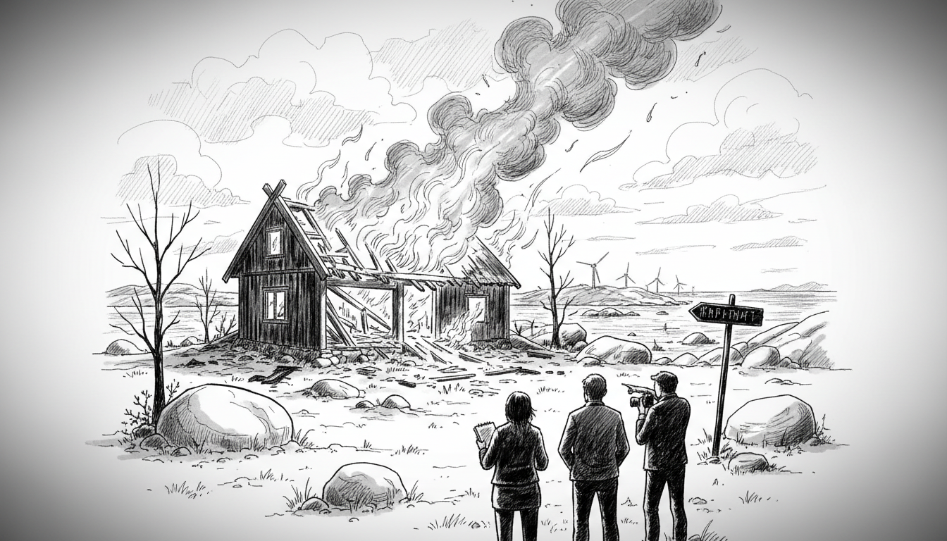 Sweden Fire: Abandoned Torslanda House Burns to Ground