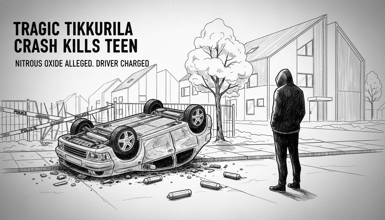 Tragic Tikkurila Crash Kills Teenager Amid Nitrous Oxide Allegations