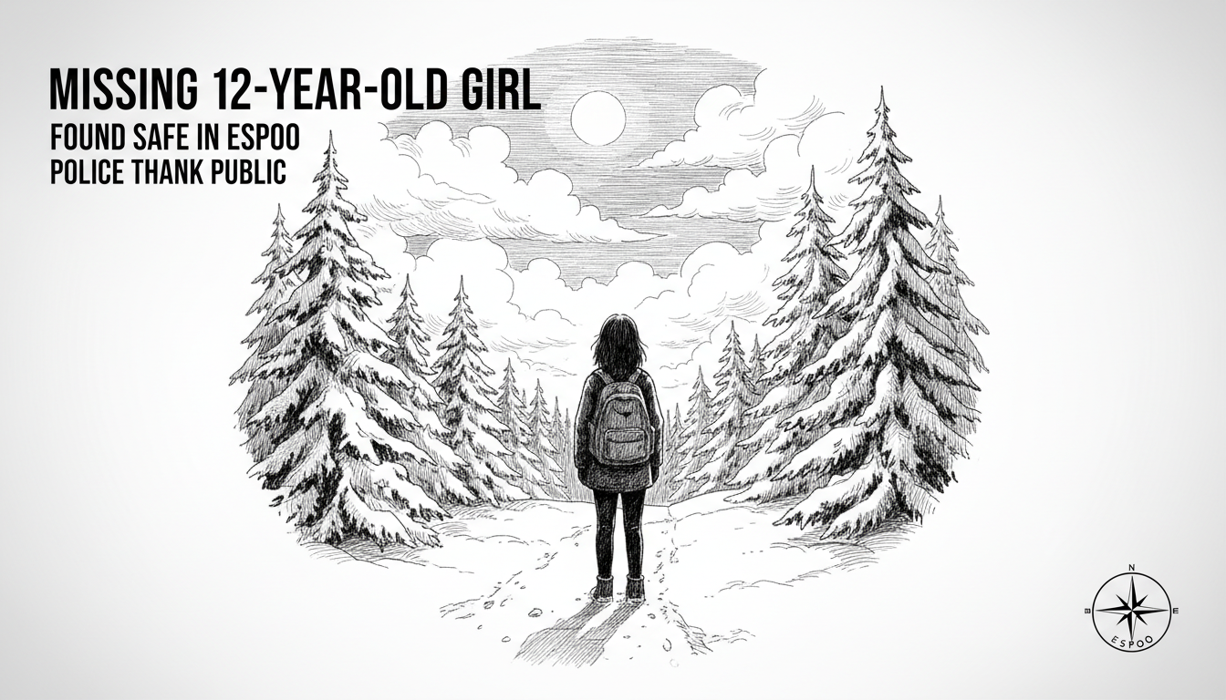 Missing 12-Year-Old Girl Found Safe in Espoo
