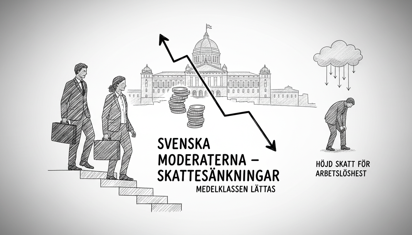 Swedish Moderates Propose Income Tax Cuts for Middle Earners
