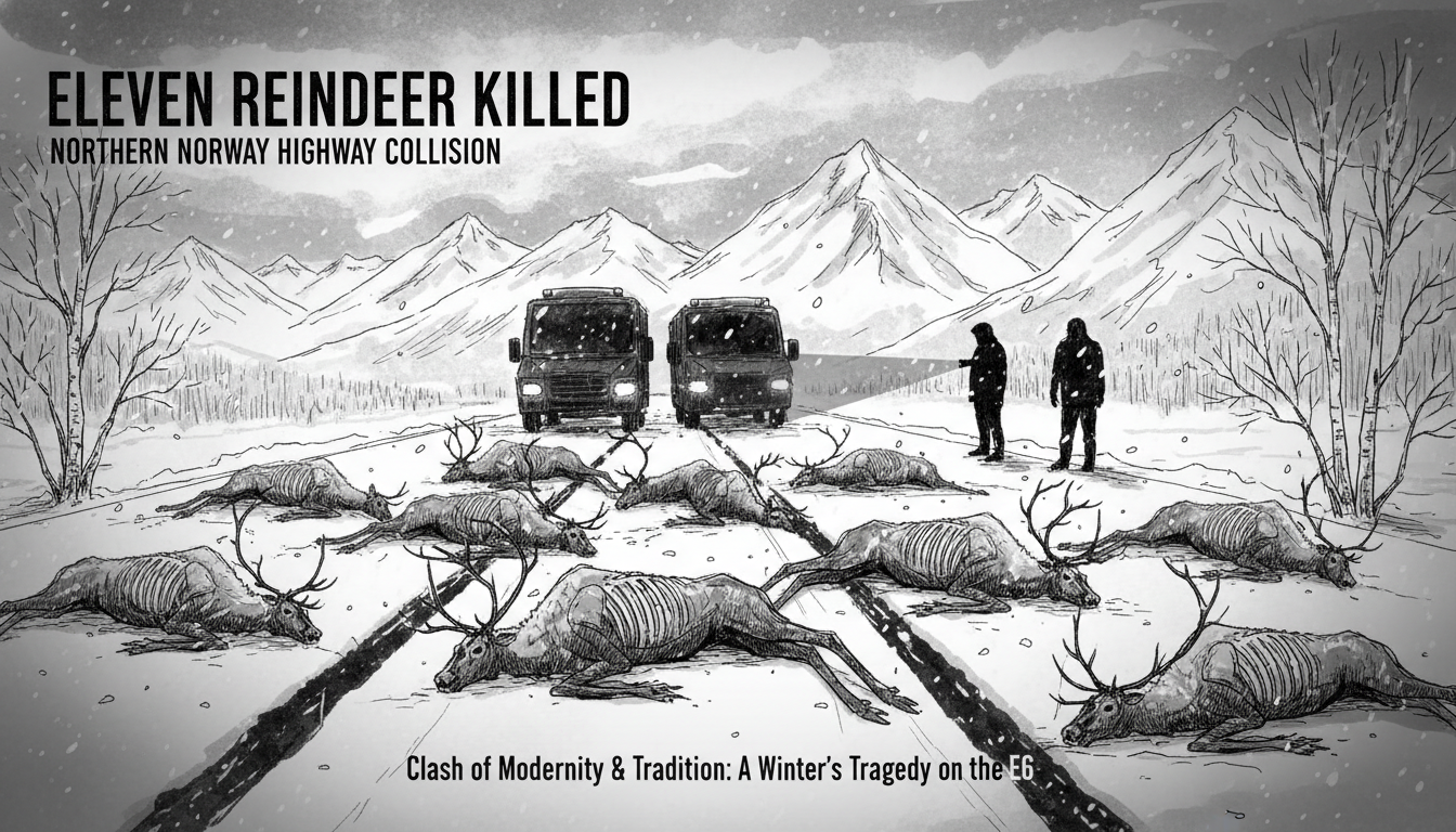 Eleven Reindeer Killed in Northern Norway Highway Collision