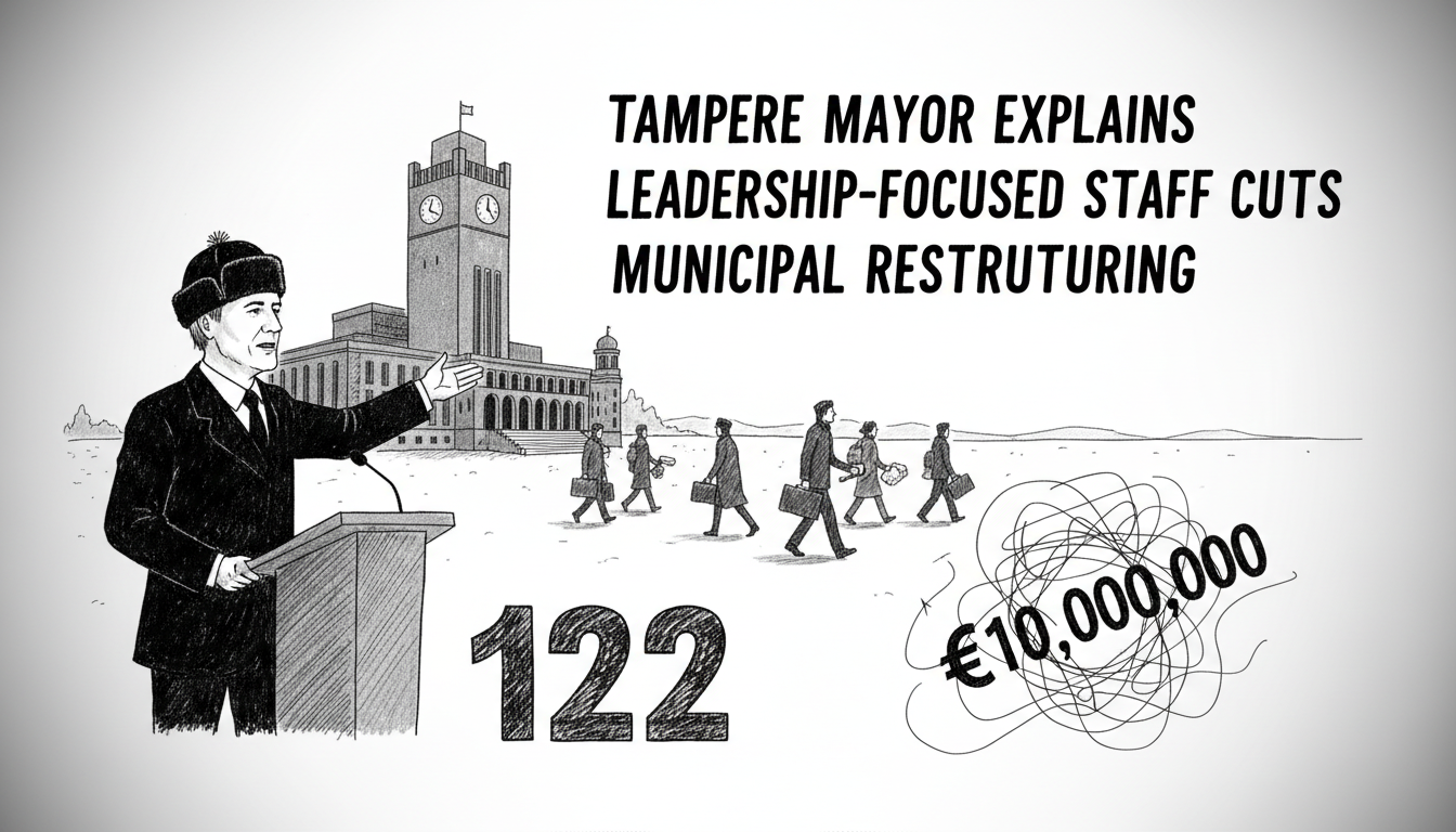 Tampere Mayor Explains Leadership-Focused Staff Cuts in Municipal Restructuring