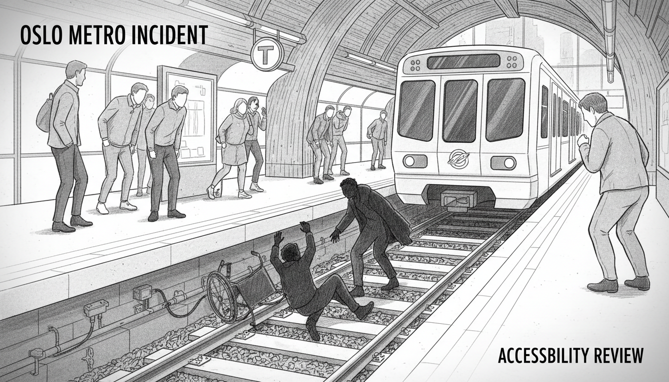 Wheelchair User Falls onto Oslo Metro Tracks, Prompting Accessibility Review
