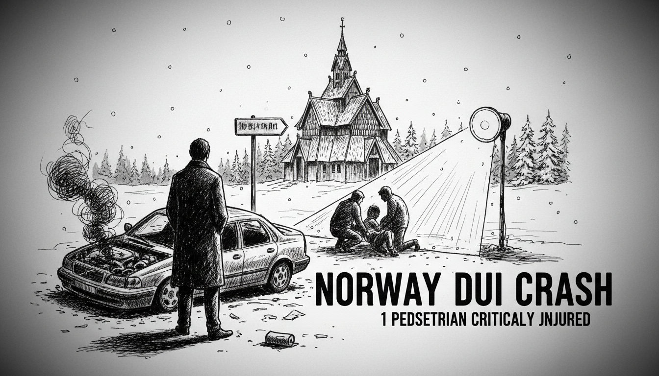 Norway DUI Crash: 1 Pedestrian Critically Injured