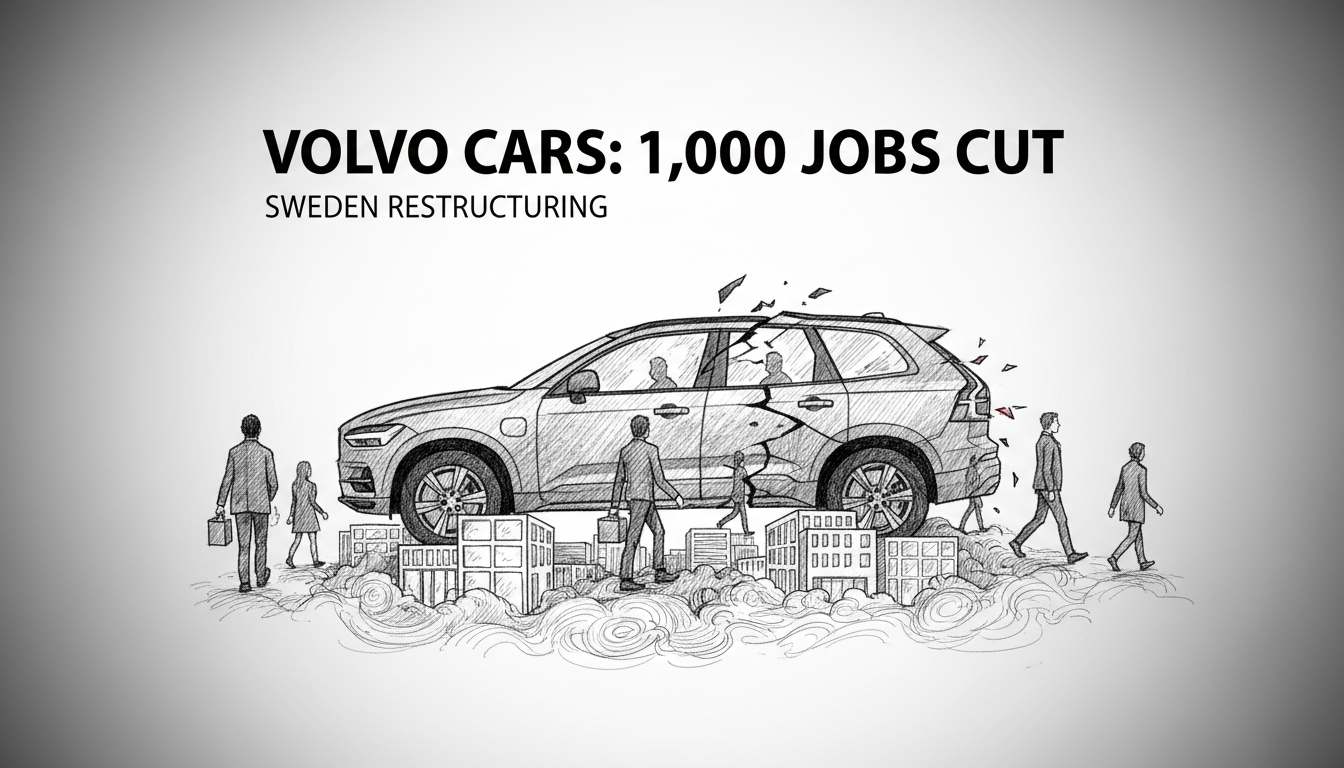 Volvo Cars Cuts 1,000 Office Jobs in Sweden Restructuring