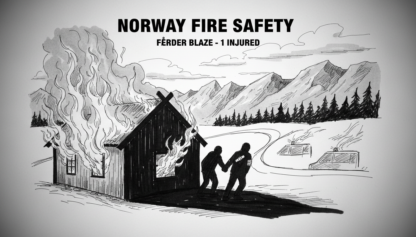 Norway Fire Safety: 1 Injured in Færder Blaze