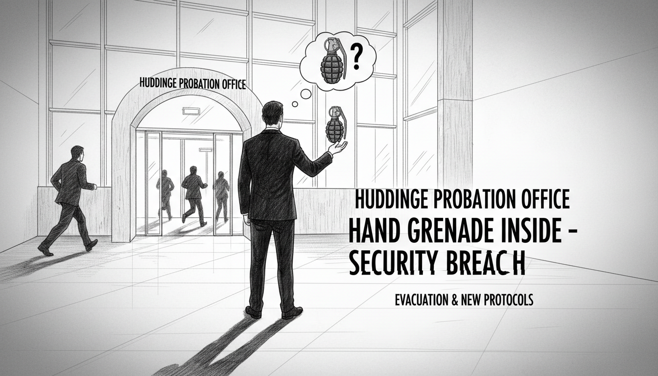 Hand Grenade Brought Inside Huddinge Probation Office Building