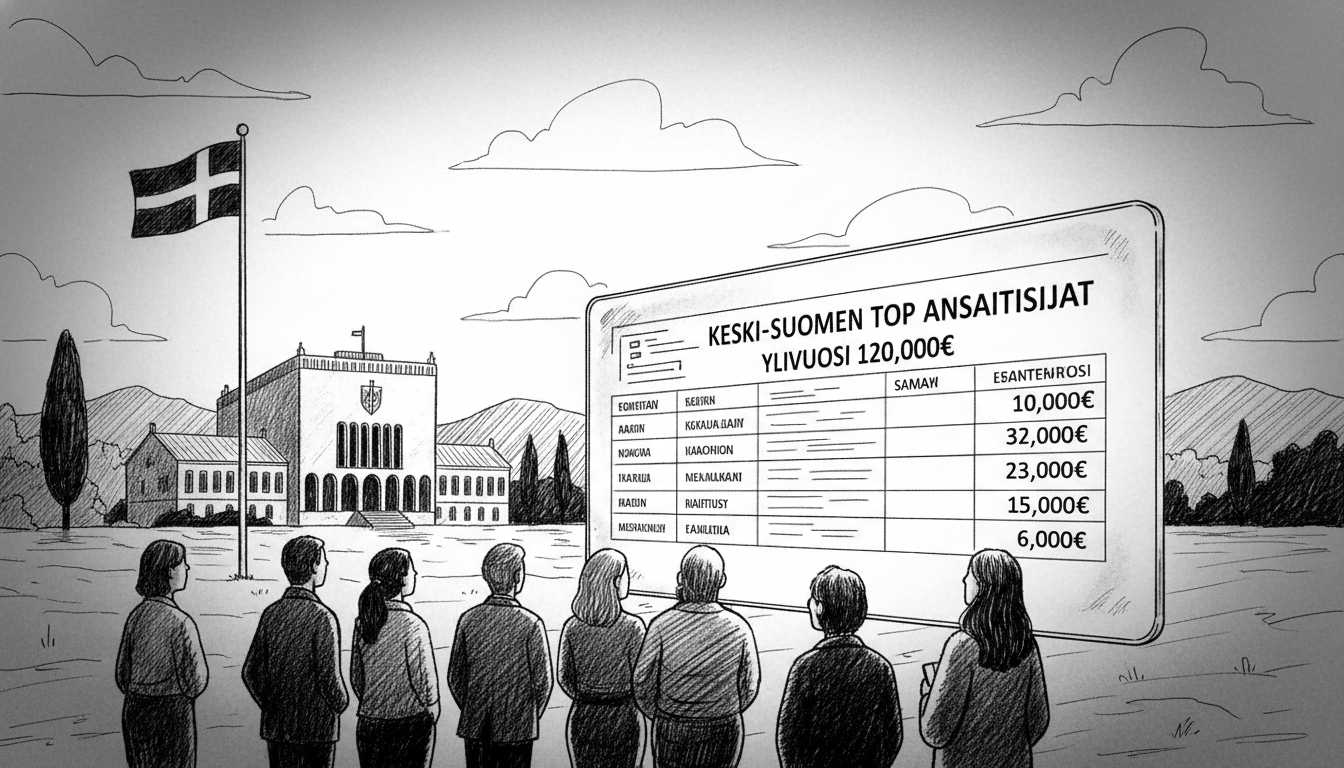 Finnish Tax Records Reveal Top Earners in Central Finland Region