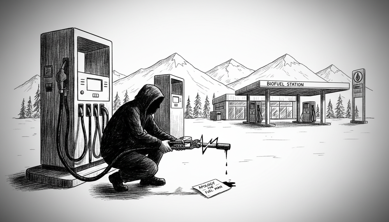 Man Cuts Fuel Hoses at Swedish Gas Stations in Biofuel Protest